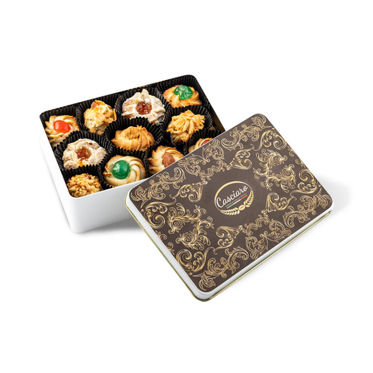 Cofanetto biscotti assortiti con pasta di mandorle